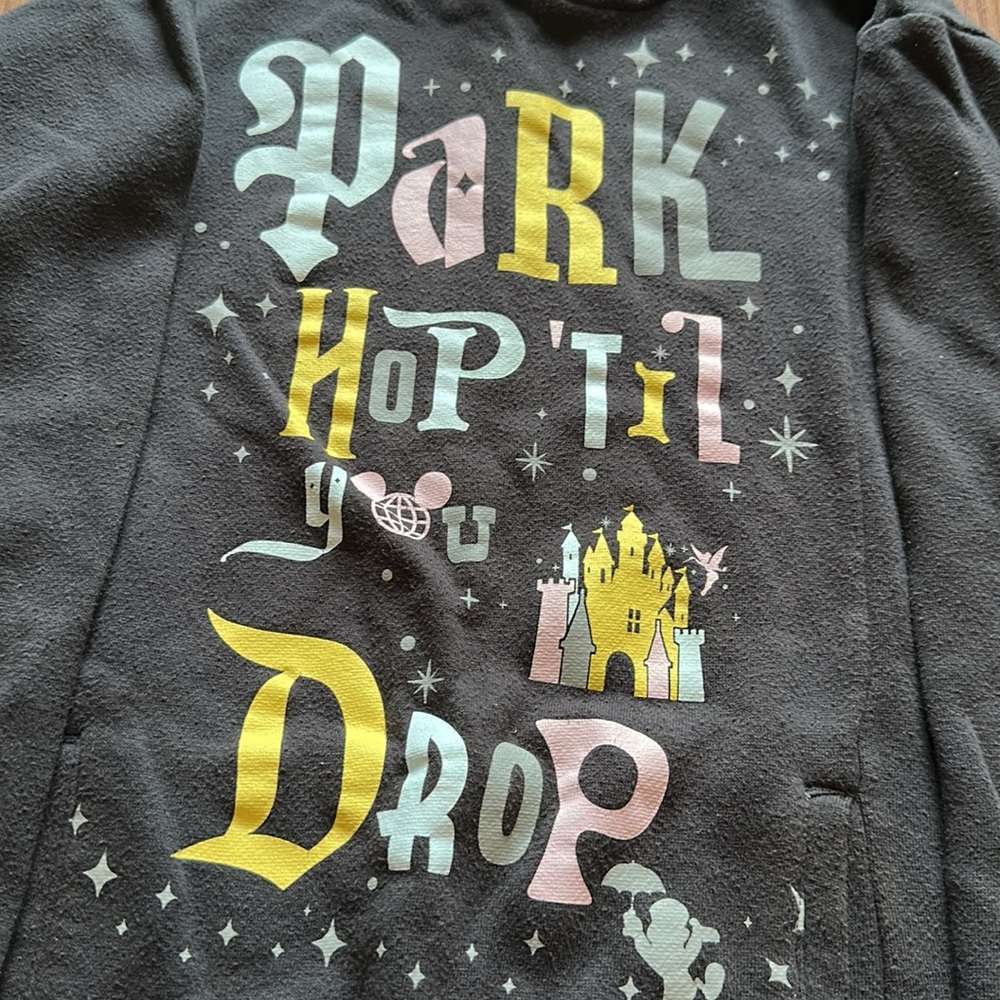 Disney Parks "Hot Till You Drop" Black Hoodie Girls Size‎ M - Picture 2 of 4